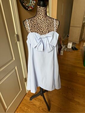 a new day Light Blue Bow-Front Spaghetti Strap Dress